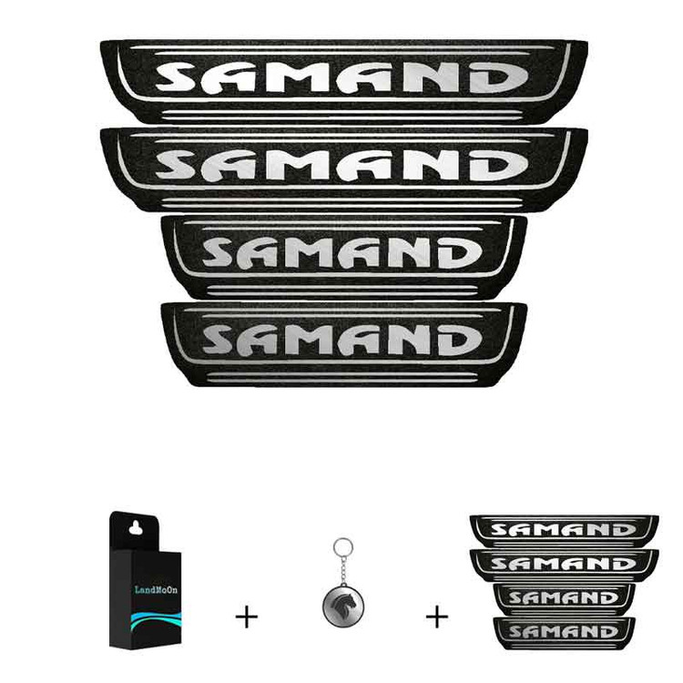 برچسب پارکابی خودرو لندمون کد LMm002 MS مناسب برای سمند مجموعه 4 عددی به همراه جا کلیدی
