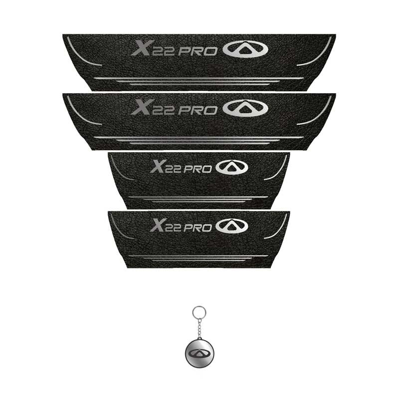 برچسب پارکابی خودرو لندمون کد LPt014 MS مناسب برای X22 پرو مجموعه 4 عددی به همراه جا کلیدی