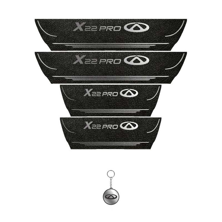 برچسب پارکابی خودرو لندمون کد LPt014 MS مناسب برای X22 پرو مجموعه 4 عددی به همراه جا کلیدی