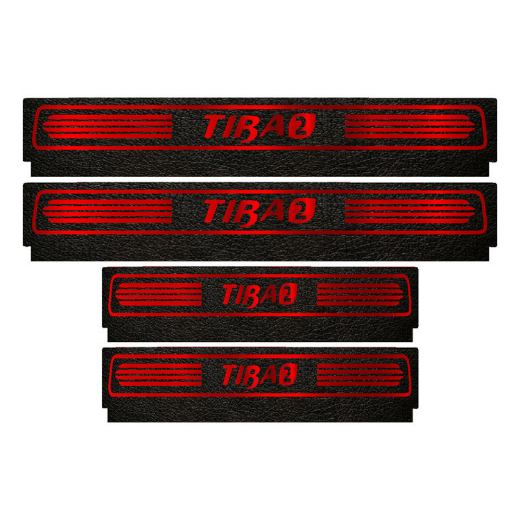 برچسب پارکابی خودرو لندمون کد LM065 MR مناسب برای تیبا دو مجموعه 4 عددی به همراه جا کلیدی