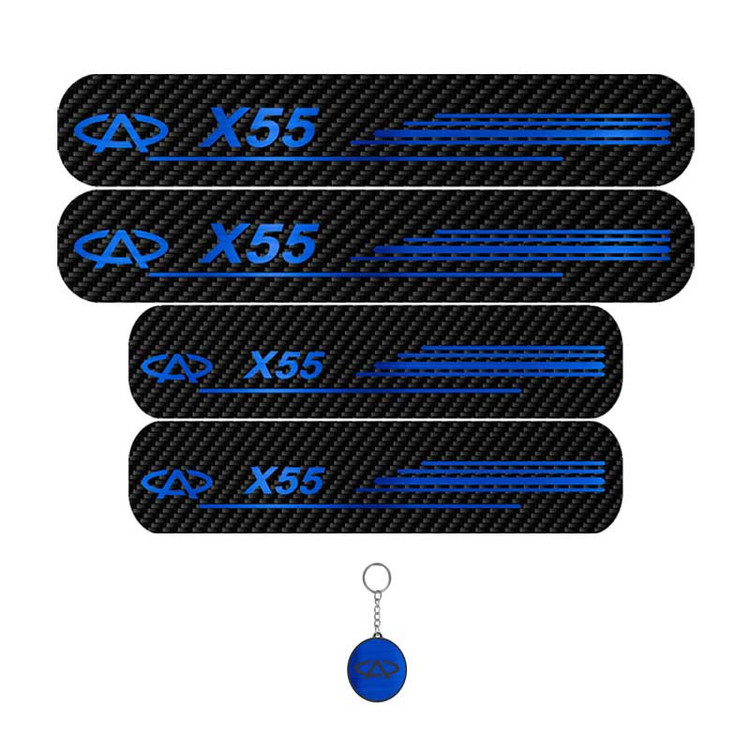 برچسب پارکابی خودرو لندمون کد LC031 MB مناسب برای X55 مجموعه 4 عددی به همراه جاکلیدی