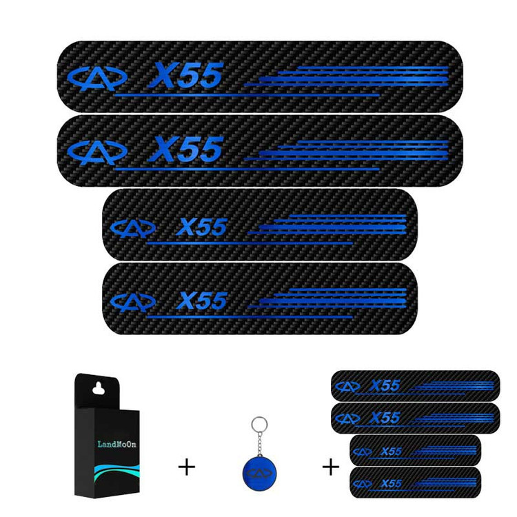 برچسب پارکابی خودرو لندمون کد LC031 MB مناسب برای X55 مجموعه 4 عددی به همراه جاکلیدی