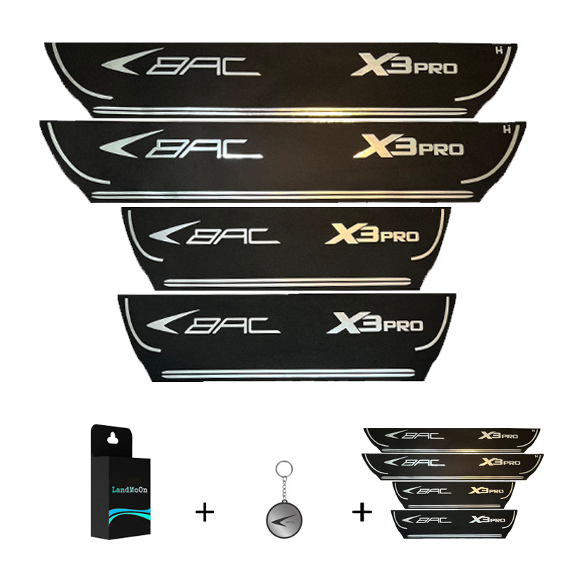 برچسب پارکابی خودرو لندمون کد LPt011 MS مناسب برای بک X3pro مجموعه 4 عددی به همراه جا کلیدی