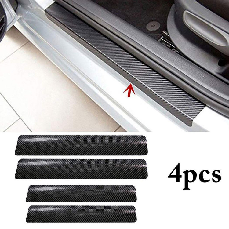 برچسب بدنه خودرو مهدیار مدل پارکابی کربن کد SP157 مناسب برای هیوندا اکسنت بسته 4 عددی