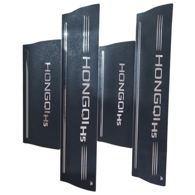برچسب پارکابی خودرو امیران اسپرت طرح چرم کد 2025060 مناسب برای هونگچی H5 مجموعه 4 عددی