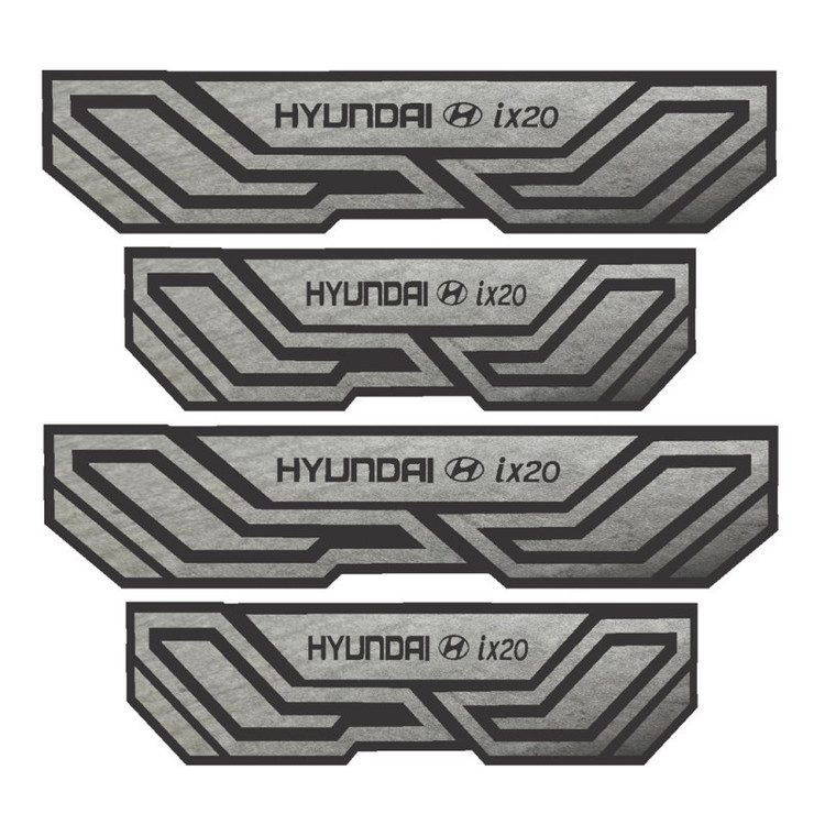 برچسب پارکابی خودرو شیپرس طرح چرم کد SP037 مناسب برای HYUNDAI ix20 بسته 4 عددی به همراه جاکلیدی