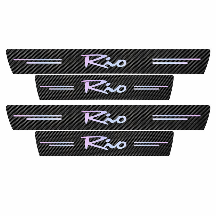 برچسب پارکابی خودرو سولگی مدل کربن کد J66 مناسب برای ریو بسته 4 عددی