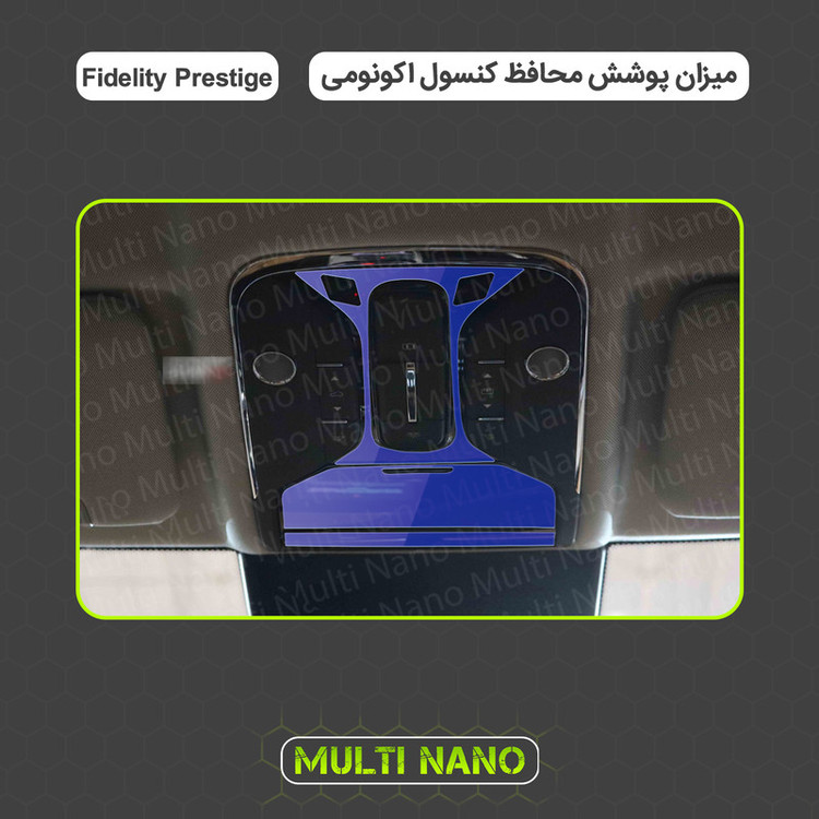 برچسب محافظ مانیتور و کنسول خودرو مولتی نانو مدل X-F1T مناسب برای بهمن Fidelity Prestige مجموعه 18 عددی