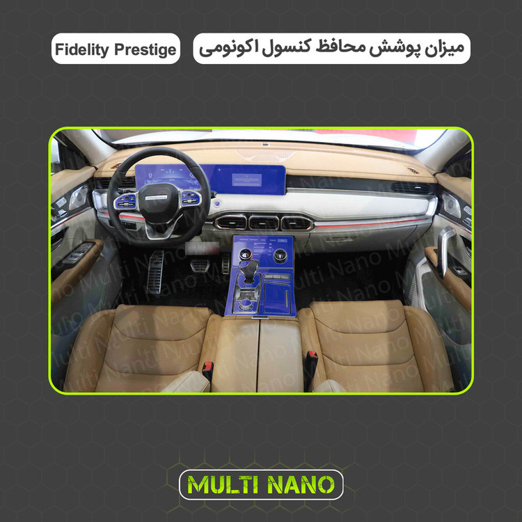 برچسب محافظ مانیتور و کنسول خودرو مولتی نانو مدل X-F1T مناسب برای بهمن Fidelity Prestige مجموعه 18 عددی