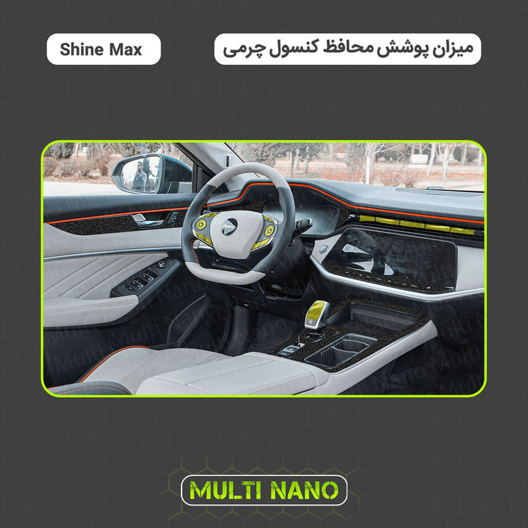 برچسب محافظ کنسول خودرو مولتی نانو طرح چرم مدل X-F1L مناسب برای دانگ فنگ شاین مکس مجموعه 32 عددی