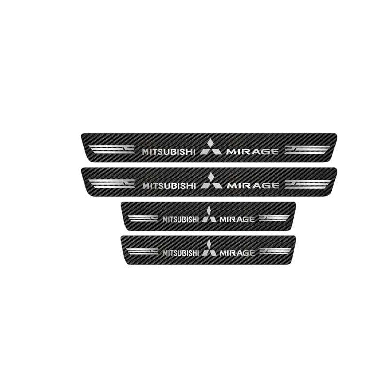 برچسب پارکابی خودرو ایلیدن طرح کربن مدل B0040 مناسب برای میتسوبیشی میراژ بسته 4 عددی