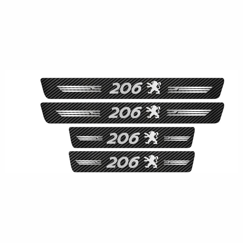 برچسب پارکابی خودرو ایلیدن طرح کربن مدل B0025 مناسب برای 206 بسته 4 عددی