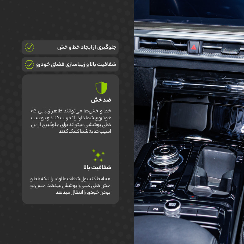 برچسب محافظ مانیتور و کنسول خودرو مولتی نانو مدل X-F1T مناسب آریزو ۶ جیتی مجموعه 27 عددی