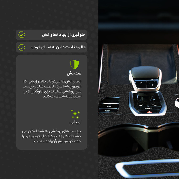 برچسب محافظ مانیتور و کنسول خودرو مولتی نانو مدل X-F1T مناسب برای هونگچی E-QM5 برقی مجموعه 7 عددی
