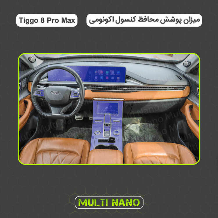 برچسب محافظ مانیتور و کنسول خودرو مولتی نانو مدل X-F1T مناسب برای تیگو ۸ پرو مکس مجموعه 18 عددی