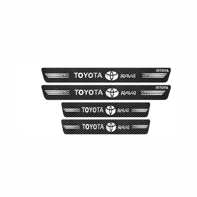 برچسب پارکابی خودرو ایلیدن طرح کربن مدل B0043 مناسب برای تویوتا راو 4 بسته 4 عددی