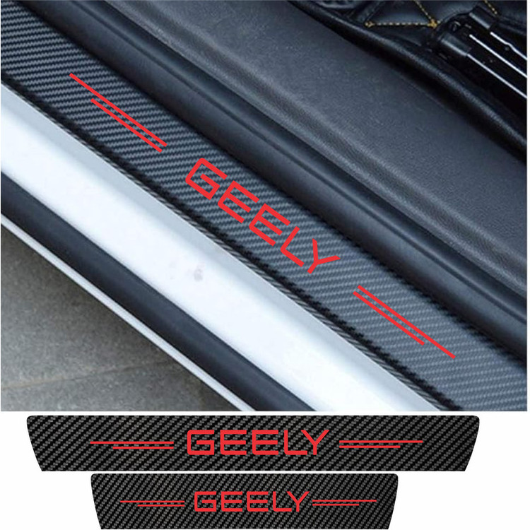 برچسب پارکابی خودرو سولگی مدل کربن کد J029 مناسب برای GELLY بسته 4 عددی