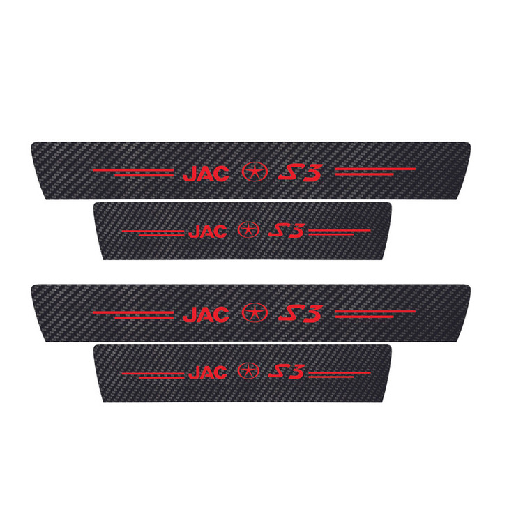 برچسب پارکابی خودرو سولگی مدل کربن کد J012 مناسب برای جک اس 3 بسته 4 عددی