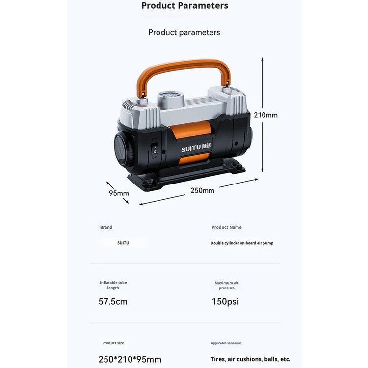 کمپرسور هوا فندکی 120 وات سویتو مدل ST-208A