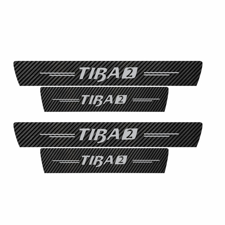 برچسب پارکابی خودرو سولگی مدل کربن کد J56 مناسب برای تیبا 2 بسته 4 عددی