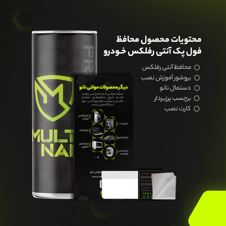 برچسب محافظ مانیتور و کنسول خودرو مولتی نانو مدل X-F1B مناسب برای چانگان CS35 plus مجموعه 13 عددی