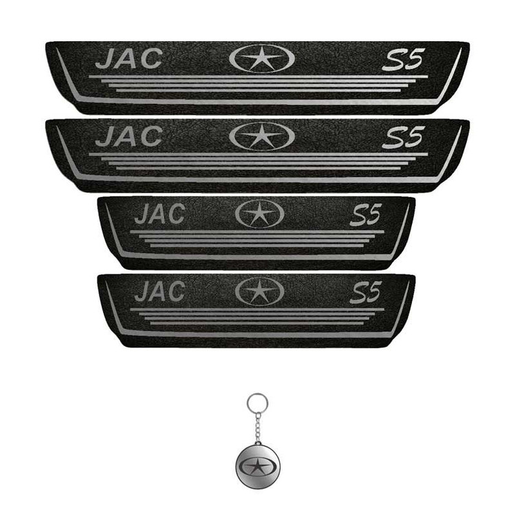 برچسب پارکابی خودرو لندمون کد LMm0036 MS مناسب برای جک اس 5 مجموعه 4 عددی به همراه جا کلیدی