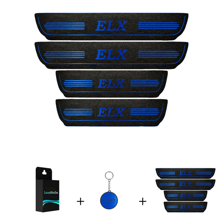 برچسب پارکابی خودرو لندمون کد LM252 MB طرح ELX مجموعه 4 عددی به همراه جا کلیدی