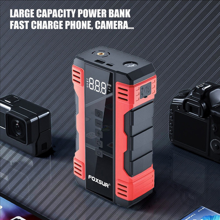 کمپرسور هوا و جامپ استارتر شارژی فاکسسور مدل(12V) FJS-960