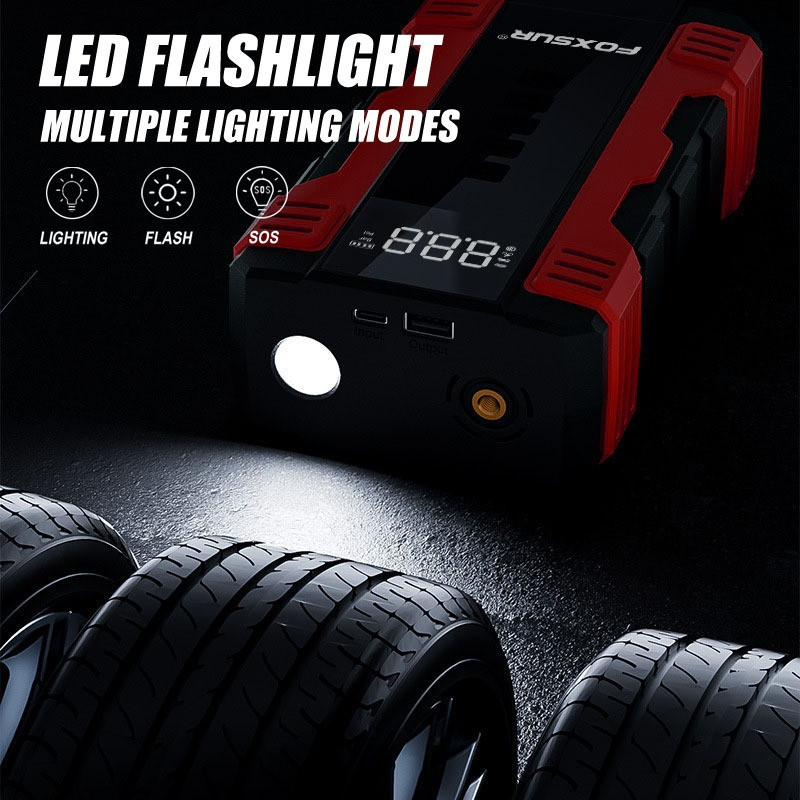 کمپرسور هوا و جامپ استارتر شارژی فاکسسور مدل(12V) FJS-960