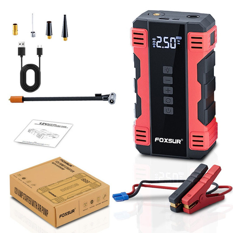 کمپرسور هوا و جامپ استارتر شارژی فاکسسور مدل(12V) FJS-960
