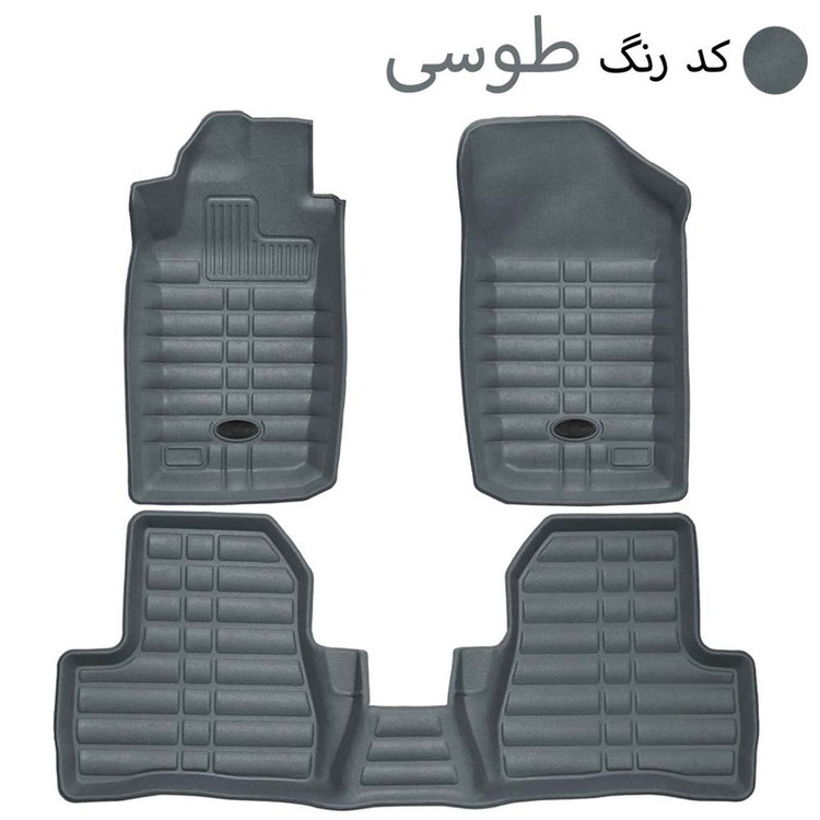 کفپوش سه بعدی خودرو بابل کارپت مدل چرمی مناسب برای پژو 206