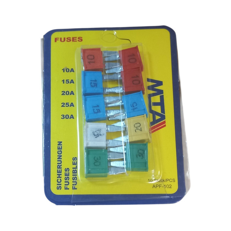 فیوز خودرو ام تی ای مدل فلوسر مناسب برای پژو 206 مجموعه 10 عددی