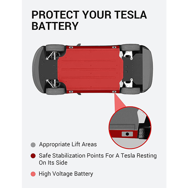 پد بالابر جک باسنور مدل Tesla Model 3/Y/X/S