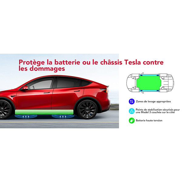 پد بالابر جک باسنور مدل Tesla Model 3/Y/X/S