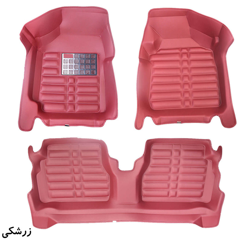 کفپوش پنج بعدی خودرو زرین فرش مدل A.M کد X1 مناسب برای تیبا 2 همراه کفپوش صندوق خودرو
