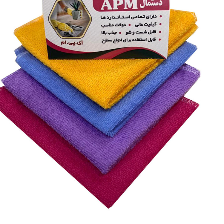 دستمال نظافت خودرو ای پی ام مدل 02 APM مجموعه 4 عددی