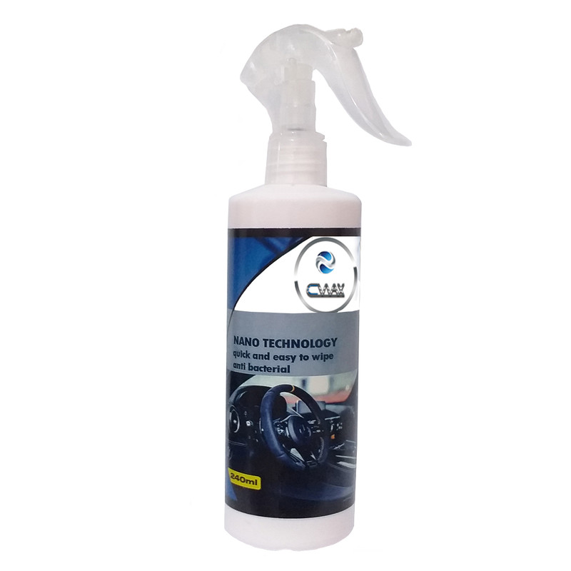 اسپری واکس داشبورد و لاستیک خودرو سی واکس مدل CW-240ML حجم 240 میلی لیتر