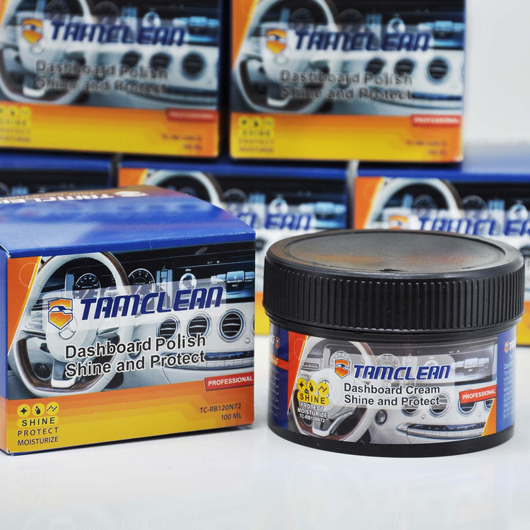 ژل واکس داشبورد خودرو تام کلین مدل TC-RB120N72 حجم 100 میلی لیتر