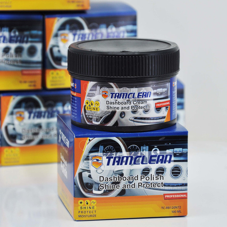 ژل واکس داشبورد خودرو تام کلین مدل TC-RB120N72 حجم 100 میلی لیتر