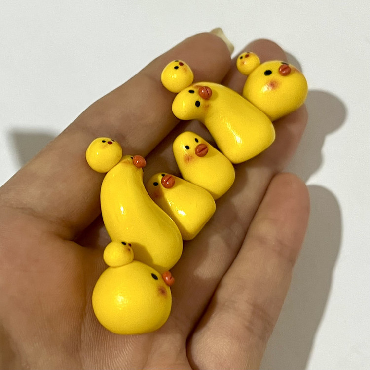 عروسک خمیری دکوری جوجه بسته 3 عددی