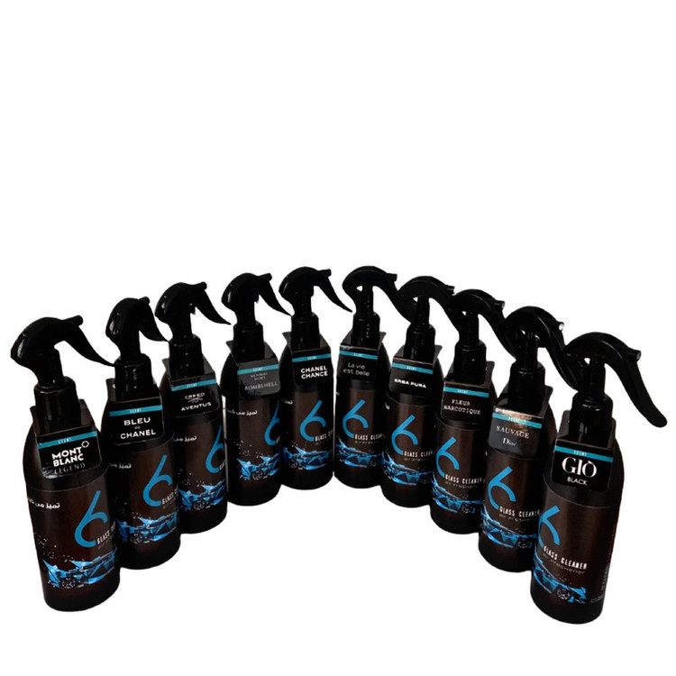 اسپری خوشبو کننده و شیشه شور اتومبیل سیکس مدل Glass Cleaner با رایحه ساواچ دیور حجم 270 میلی لیتر