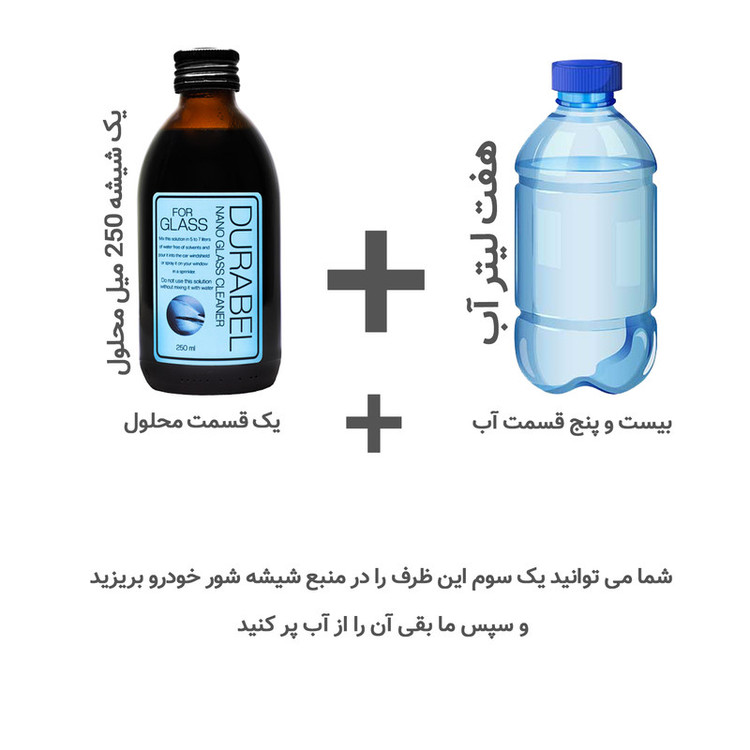 شیشه شوی خودرو درابل مدل نانو حجم 250 میلی لیتر