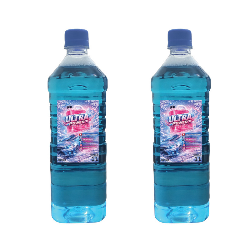 محلول شیشه‌شوی خودرو الترا پاور مدل زمستانه حجم 1 لیتر مجموعه 2 عددی
