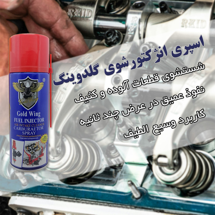 اسپری انژکتور و کاربراتور شوی گلدوینگ مدل FIC حجم 450 میلی لیتر