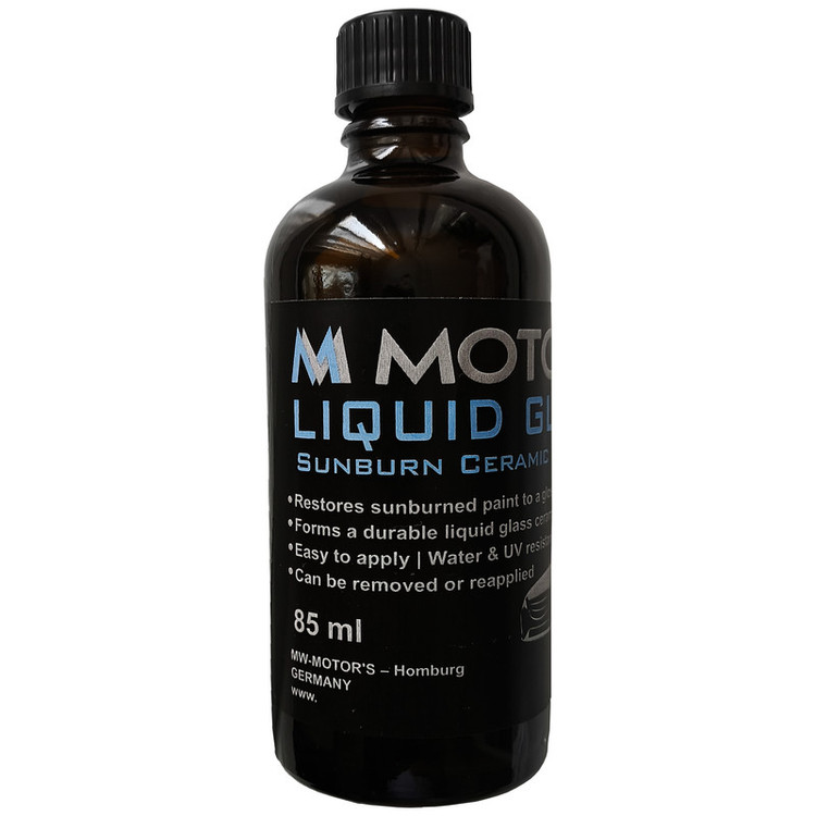 محلول سرامیک رفع آفتاب سوختگی خودرو ام موتورز مدل Liquid Glass G8 حجم 80 میلی لیتر