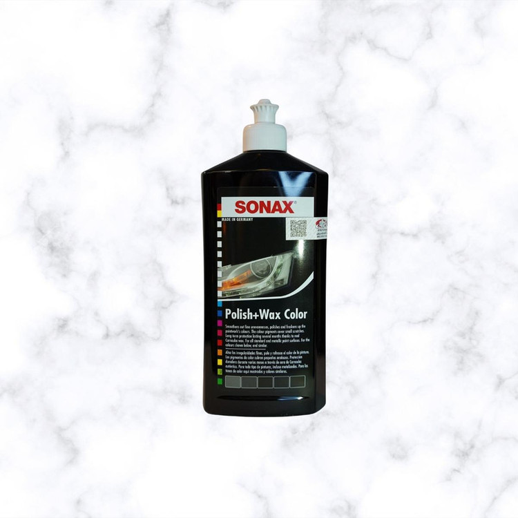 پولیش واکس مشکی بدنه خودرو سوناکس مدل Polish & Wax Color حجم 500 میلی لیتر