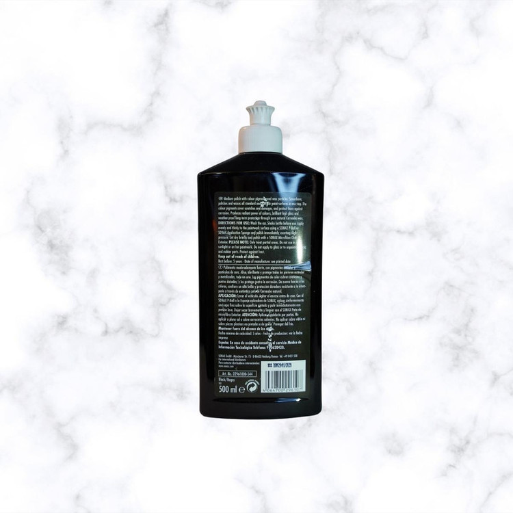 پولیش واکس مشکی بدنه خودرو سوناکس مدل Polish & Wax Color حجم 500 میلی لیتر
