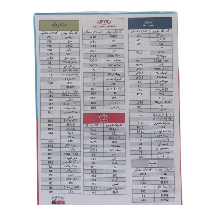 قلم خشگیر پارس کاور کد w20 -29020-29020G-29019 حجم 15 میلی لیتر مناسب برای پژو 206 و پژو پارس