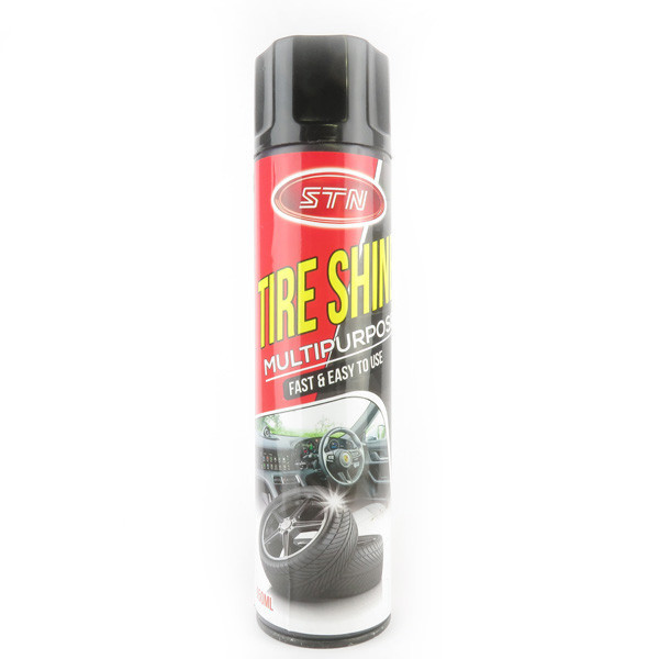 اسپری واکس لاستیک خودرو اس تی ان مدل SHINE حجم 650 میلی لیتر