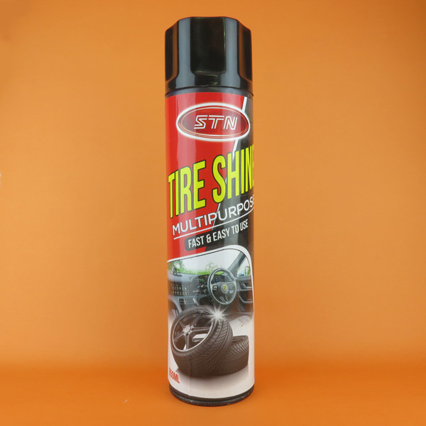 اسپری واکس لاستیک خودرو اس تی ان مدل SHINE حجم 650 میلی لیتر